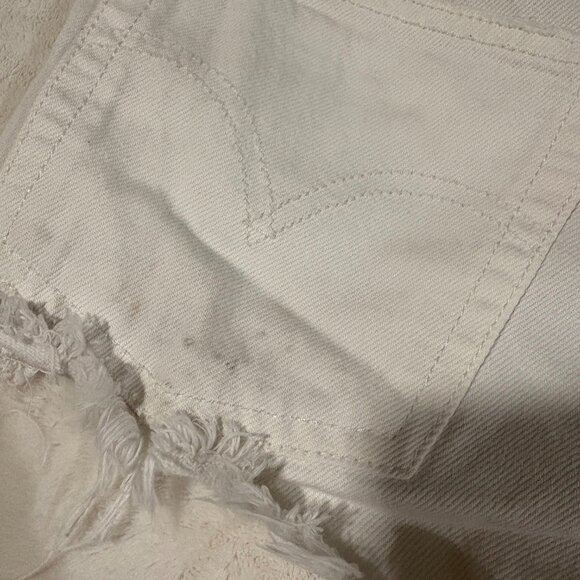 Levi's 501 White Jean shorts size 24 - Picture 2 of 5